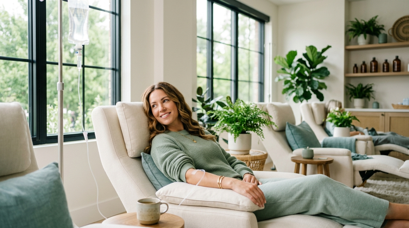 IV therapy clinic treatment room — find drip clinics near you